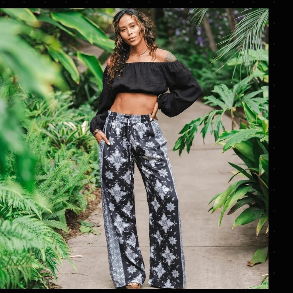 Lotus and Luna - Khao Sok Wide Leg Drawstring Pants